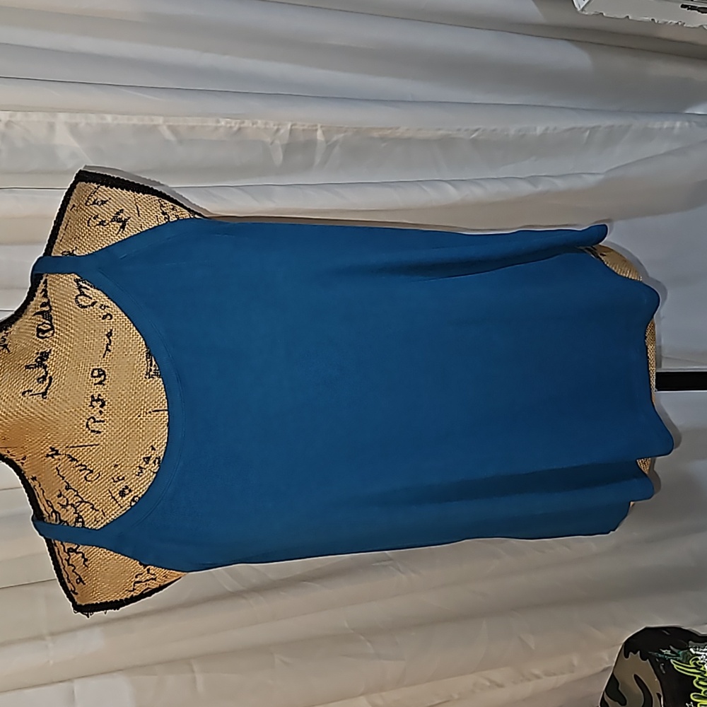 ZYIA ACTIVE SIZE XXXL RACERBACK TANK TOP IN BLUE